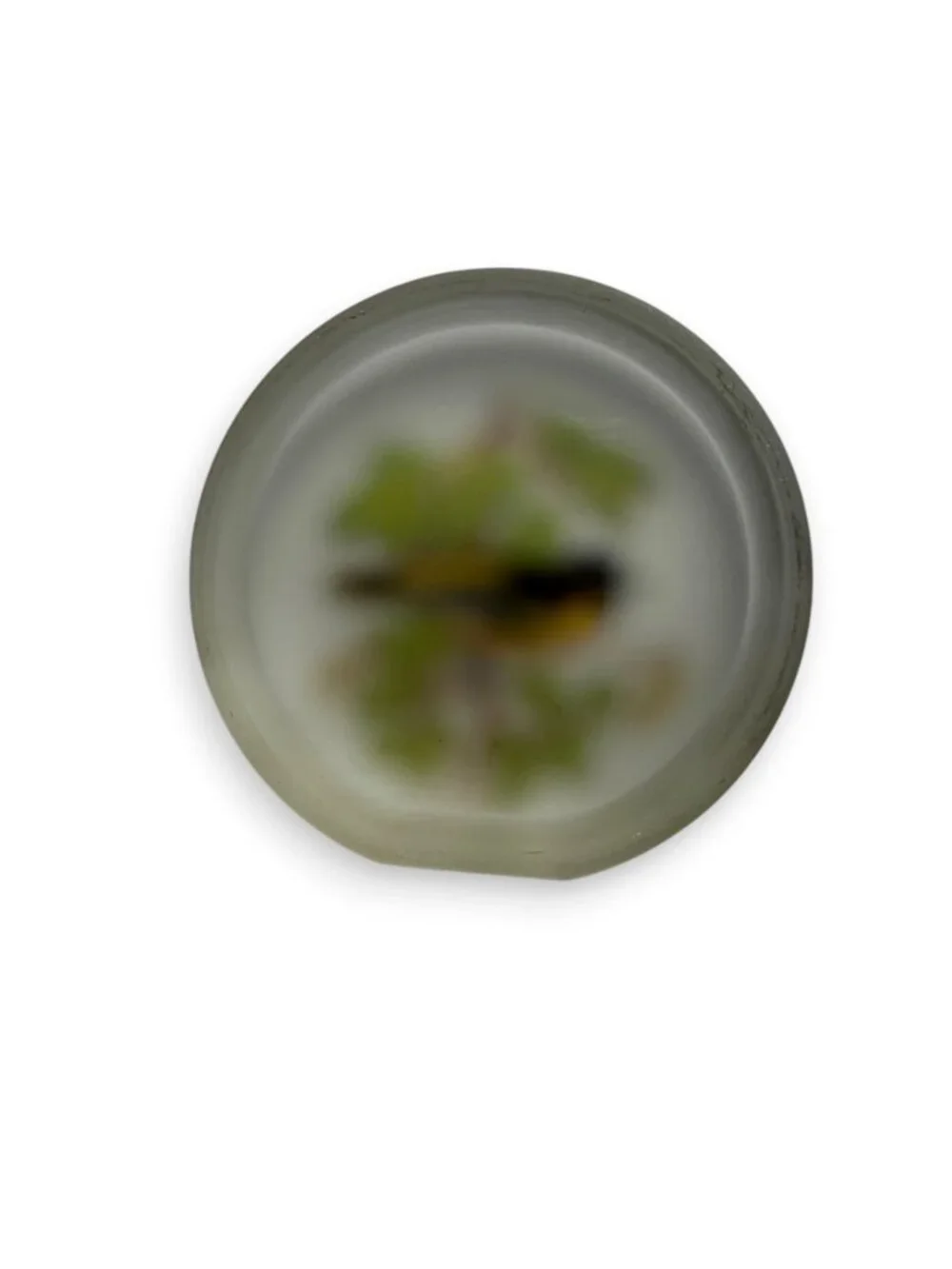 Art Glass Oriole Suncatcher Paperweight Bird Lovers Round Heavy Vintage 3.5